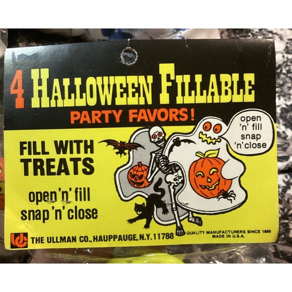 VINTAGE Ullman Halloween Fillable Plastic Party Favors Treat Boxes 2 Sealed Sets - Picture 8 of 16